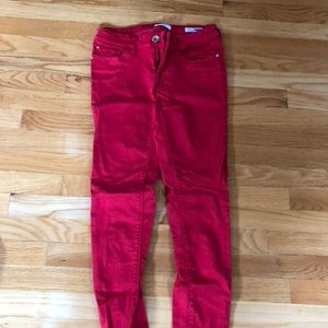 Red jeans
